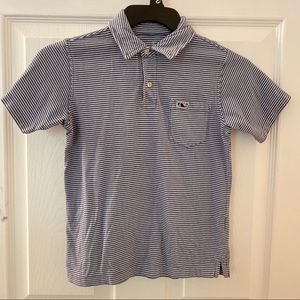 Vineyard Vines Striped Polo Shirt - Navy & White